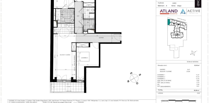 Image 7 sur 9 - Appartement  ·  Location · Rueil Malmaison (92500) · 4 pièces · 88m²