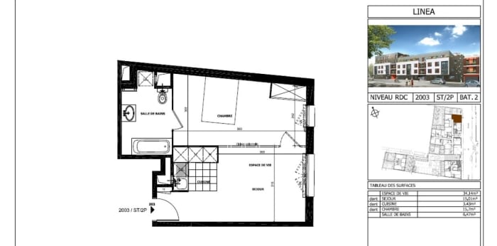 Image 3 sur 12 - Appartement  ·  Vente · Acheres (78260) · 2 pièces · 41m²