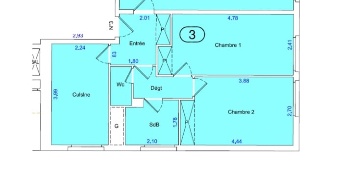 Image 3 sur 3 - Appartement  ·  Vente · Noisy Le Grand (93160) · 3 pièces · 66m²