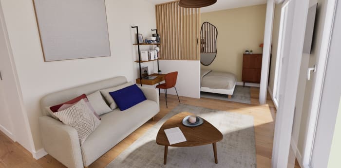 Image 1 sur 6 - Appartement  ·  Vente · Tours (37100) · 1 pièce · 35m²