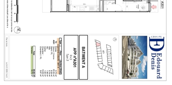 Image 1 sur 1 - Appartement  ·  Location · La Rochelle (17000) · 3 pièces · 70m²