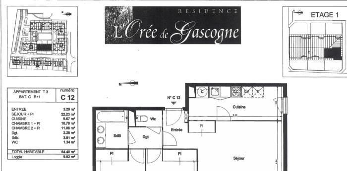 Image 10 sur 10 - Appartement  ·  Location · Leguevin (31490) · 3 pièces · 63m²