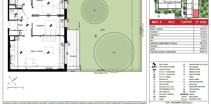 Image 1 sur 8 - Appartement  ·  Location · St Loubes (33450) · 3 pièces · 67m²