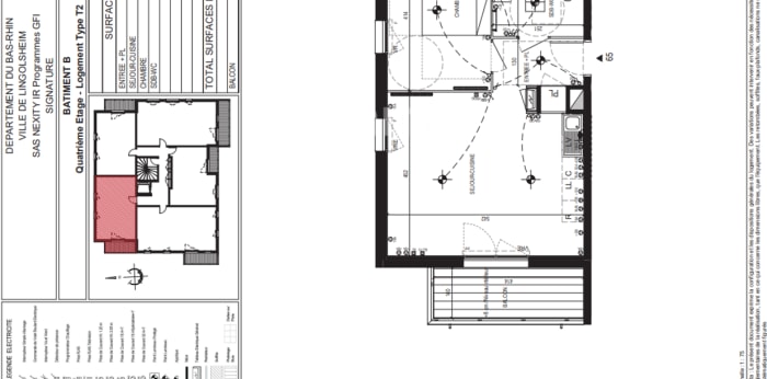 Image 2 sur 7 - Appartement  ·  Location · Lingolsheim (67380) · 2 pièces · 45m²