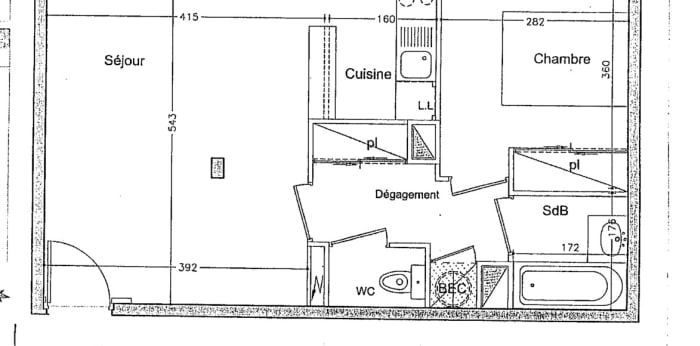 Image 6 sur 7 - Appartement  ·  Location · La Roche Sur Yon (85000) · 2 pièces · 45m²