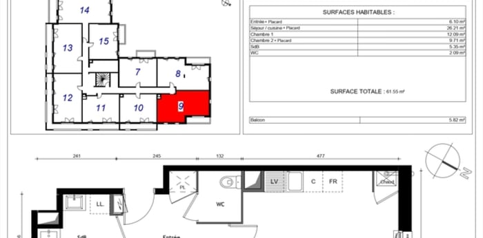 Image 8 sur 8 - Appartement  ·  Location · Poitiers (86000) · 3 pièces · 62m²