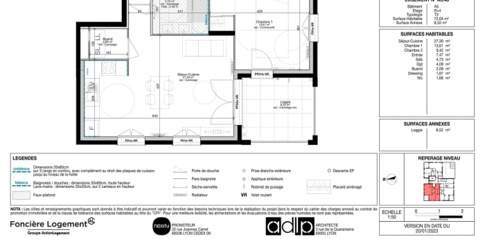 Image 2 sur 9 - Appartement  ·  Location · St Fons (69190) · 3 pièces · 72m²