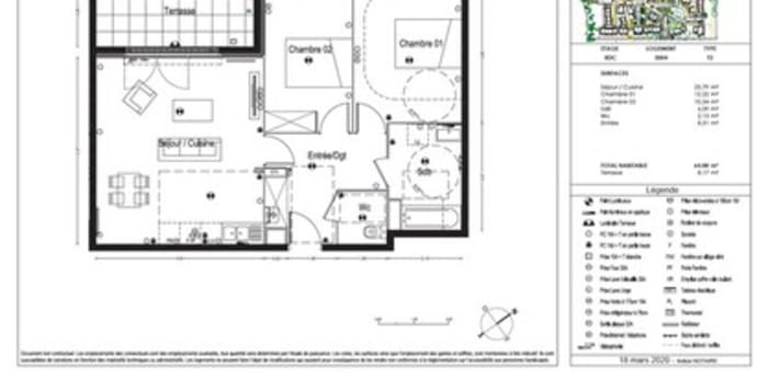 Image 4 sur 15 - Appartement  ·  Location · Gradignan (33170) · 3 pièces · 65m²