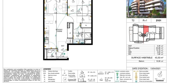 Image 2 sur 12 - Appartement  ·  Location · Nimes (30900) · 2 pièces · 44m²