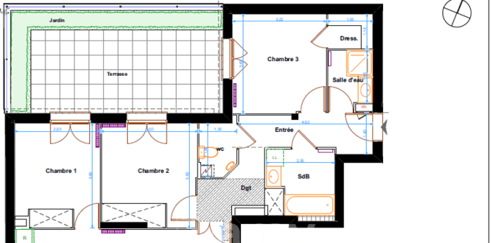 Image 1 sur 1 - Appartement  ·  Location · Argenteuil (95100) · 4 pièces · 91m²