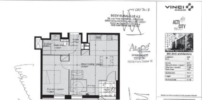 Image 4 sur 4 - Appartement  ·  Location · Lille (59000) · 2 pièces · 46m²