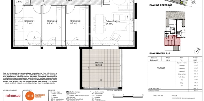 Image 3 sur 3 - Appartement  ·  Location · Cavaillon (84300) · 4 pièces · 80m²