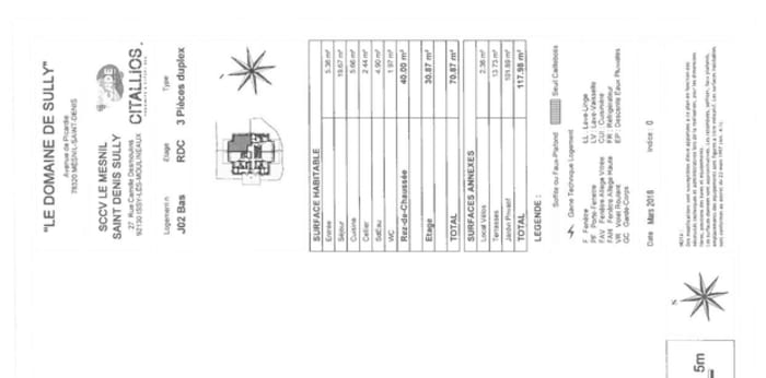 Image 1 sur 1 - Appartement  ·  Location · Le Mesnil St Denis (78320) · 3 pièces · 71m²