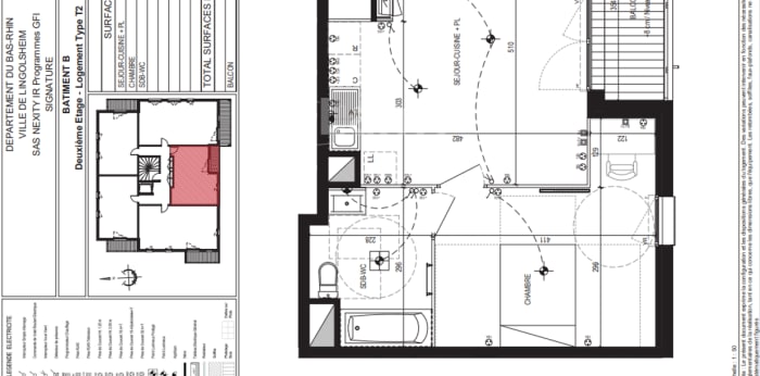 Image 1 sur 7 - Appartement  ·  Location · Lingolsheim (67380) · 2 pièces · 44m²