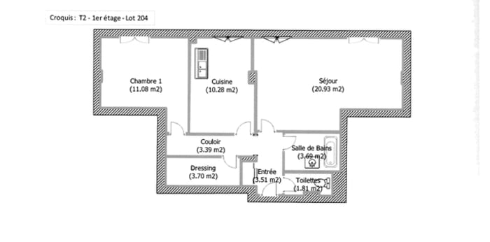 Image 2 sur 8 - Appartement  ·  Location · Sens (89100) · 2 pièces · 58m²