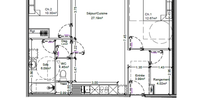 Image 2 sur 2 - Appartement  ·  Location · Longwy (54400) · 3 pièces · 67m²