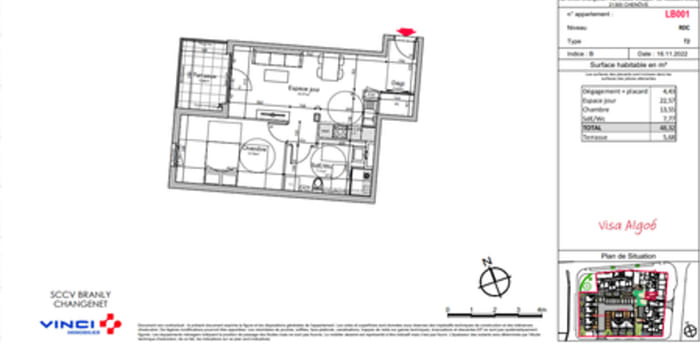 Image 11 sur 11 - Appartement  ·  Location · Chenove (21300) · 2 pièces · 55m²
