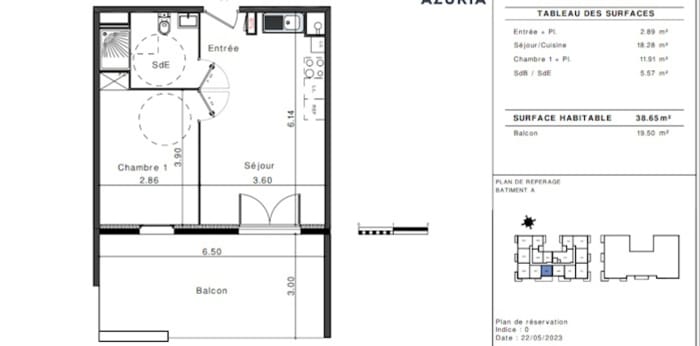 Image 5 sur 6 - Appartement  ·  Location · Frejus (83600) · 2 pièces · 39m²