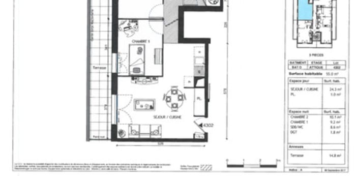 Image 7 sur 8 - Appartement  ·  Location · Breuillet (91650) · 3 pièces · 55m²