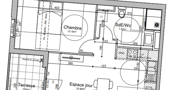 Image 3 sur 11 - Appartement  ·  Location · Chenove (21300) · 2 pièces · 47m²