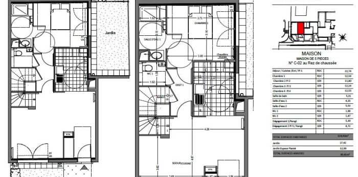 Image 2 sur 2 - Maison/villa  ·  Location · Rueil Malmaison (92500) · 5 pièces · 114m²