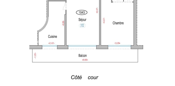 Image 6 sur 6 - Appartement  ·  Location · Paris (75017) · 2 pièces · 50m²