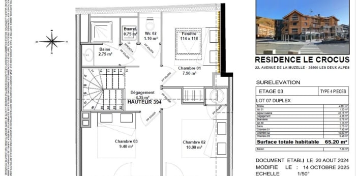 Image 3 sur 4 - Appartement  ·  Vente · Les Deux Alpes (38860) · 4 pièces · 65m²