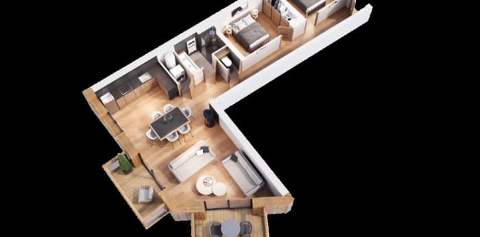 Image 2 sur 3 - Appartement  ·  Vente · Les Deux Alpes (38860) · 3 pièces · 68m²