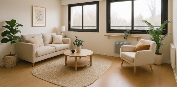 Image 2 sur 7 - Appartement  ·  Vente · Paris (75019) · 2 pièces · 51m²