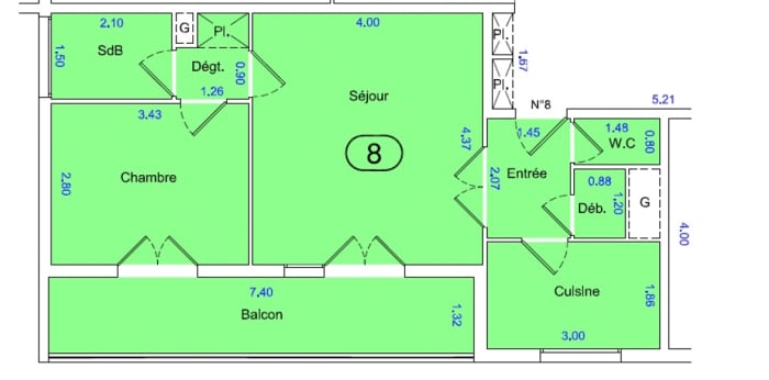 Image 3 sur 3 - Appartement  ·  Vente · Noisy Le Grand (93160) · 2 pièces · 43m²