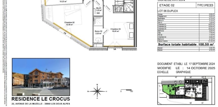 Image 4 sur 5 - Appartement  ·  Vente · Les Deux Alpes (38860) · 5 pièces · 101m²