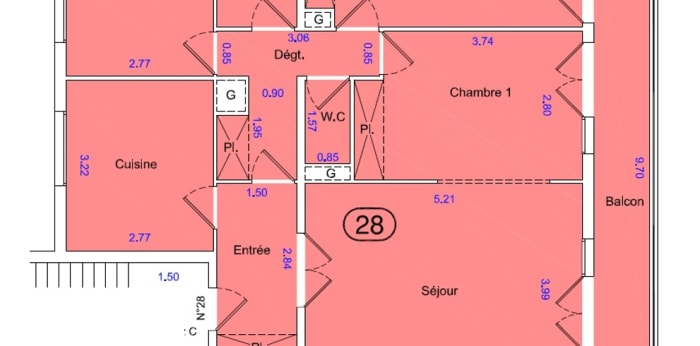 Image 7 sur 7 - Appartement  ·  Vente · Noisy Le Grand (93160) · 4 pièces · 79m²