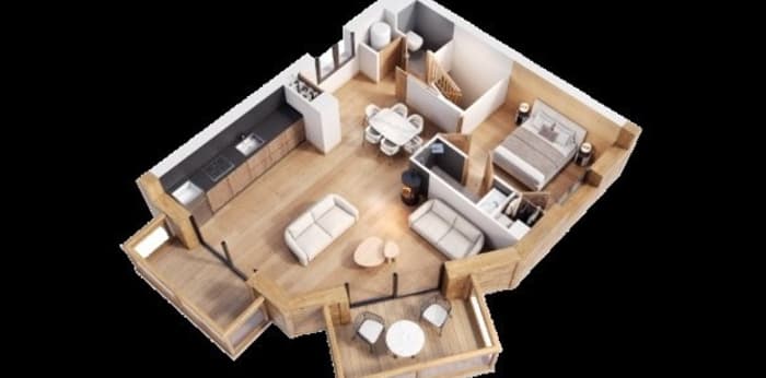 Image 2 sur 5 - Appartement  ·  Vente · Les Deux Alpes (38860) · 5 pièces · 101m²