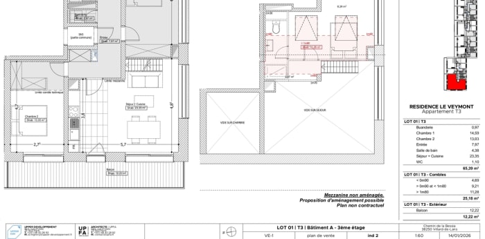 Image 4 sur 4 - Appartement  ·  Vente · Villard De Lans (38250) · 3 pièces · 65m²