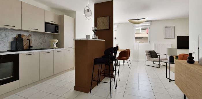 Image 1 sur 11 - Appartement  ·  Vente · Lyon (69007) · 3 pièces · 70m²