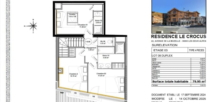 Image 4 sur 4 - Appartement  ·  Vente · Les Deux Alpes (38860) · 4 pièces · 80m²