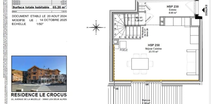 Image 2 sur 4 - Appartement  ·  Vente · Les Deux Alpes (38860) · 4 pièces · 65m²