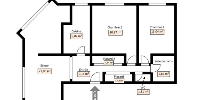 Image 1 sur 4 - Appartement  ·  Vente · Nice (06100) · 3 pièces · 79m²