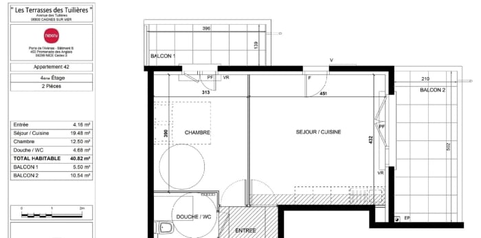 Image 8 sur 10 - Appartement  ·  Vente · Cagnes Sur Mer (06800) · 2 pièces · 41m²