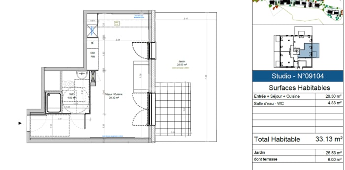 Image 2 sur 3 - Appartement  ·  Location · Etampes (91150) · 1 pièce · 33m²