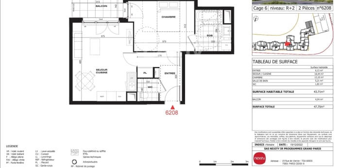 Image 1 sur 5 - Appartement  ·  Location · La Queue En Brie (94510) · 2 pièces · 44m²