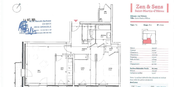 Image 3 sur 3 - Appartement  ·  Location · St Martin D Heres (38400) · 3 pièces · 68m²