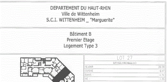 Image 6 sur 6 - Appartement  ·  Location · Wittenheim (68270) · 3 pièces · 62m²