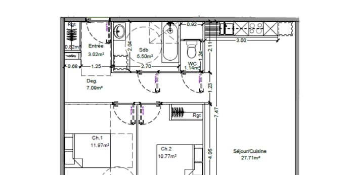Image 2 sur 2 - Appartement  ·  Location · Longwy (54400) · 3 pièces · 68m²