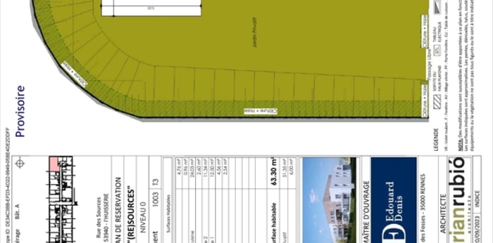 Image 3 sur 11 - Appartement  ·  Location · L Huisserie (53970) · 3 pièces · 63m²