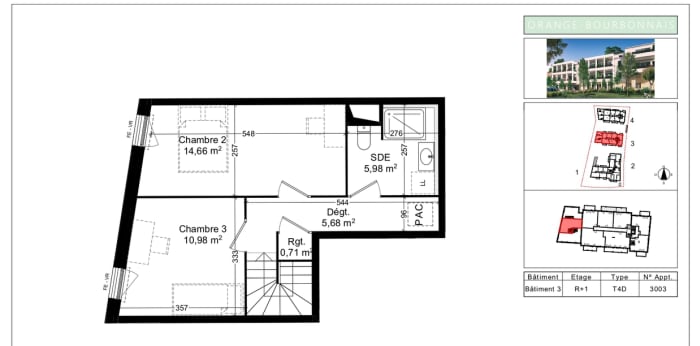 Image 3 sur 3 - Appartement  ·  Location · Orange (84100) · 4 pièces · 70m²