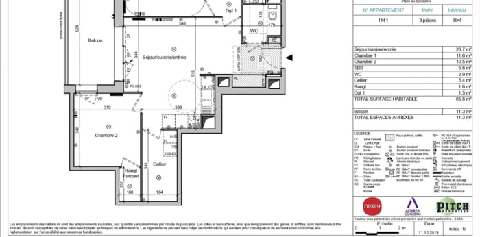 Image 1 sur 1 - Appartement  ·  Location · Bordeaux (33100) · 3 pièces · 66m²