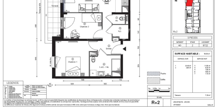 Image 7 sur 7 - Appartement  ·  Location · Cergy (95000) · 3 pièces · 56m²