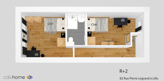 Image 1 sur 4 - Appartement  ·  Location · Lille (59000) · 1 pièce · 17m²