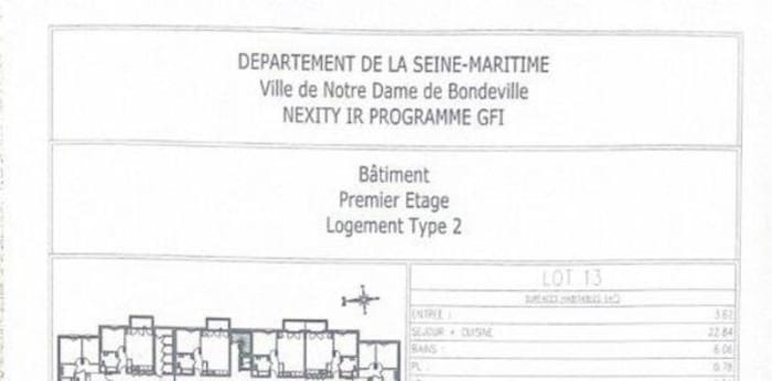 Image 1 sur 10 - Appartement  ·  Location · Notre Dame De Bondeville (76960) · 2 pièces · 45m²